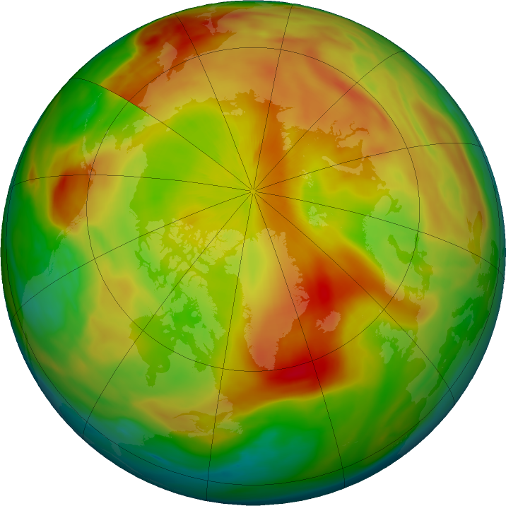 Arctic ozone map for 27 March 2021